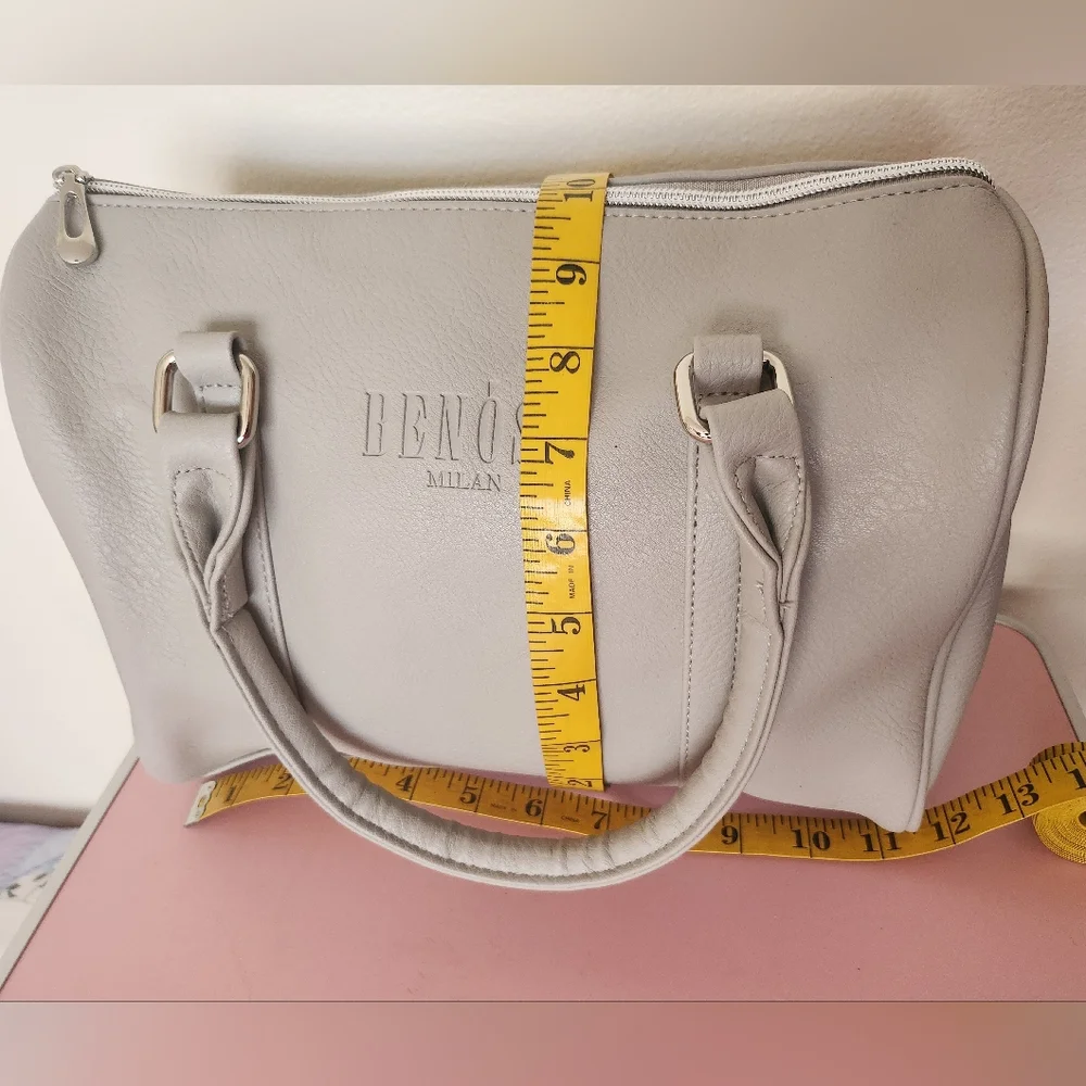 New Benoss Gray Vegan Leather Handbag